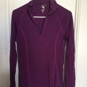 Ibex wool half zip sweater